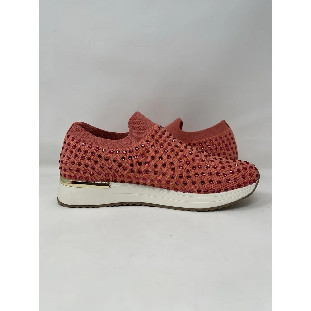 Kenneth Cole Reaction Cameron Jewel Jogger Slip-On Sneakers Sunset Women's US 8